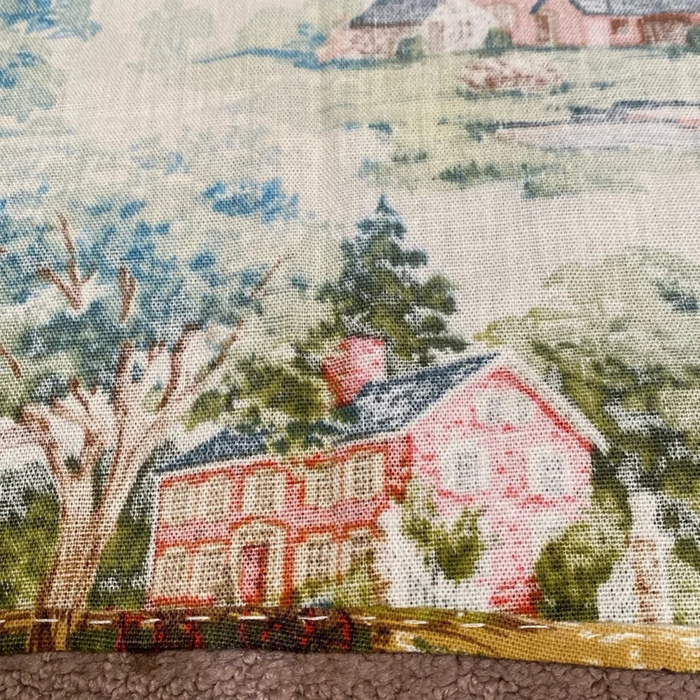 Scenic Countryside Curtain Prairie Cottagecore Household